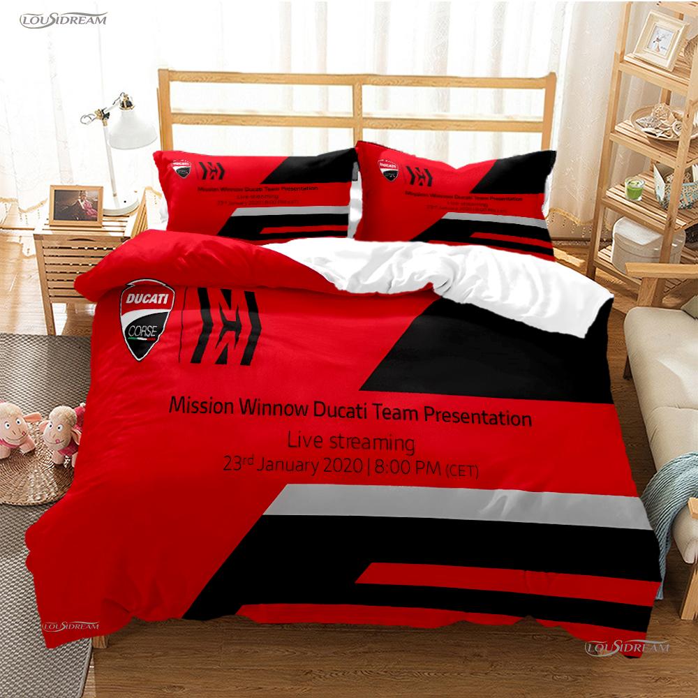 Moto Racing Casal All Season Duvet Cover Comforter Bedding Sets Soft Quilt Cover and Pillowcases Boys Single/Double/Queen/King