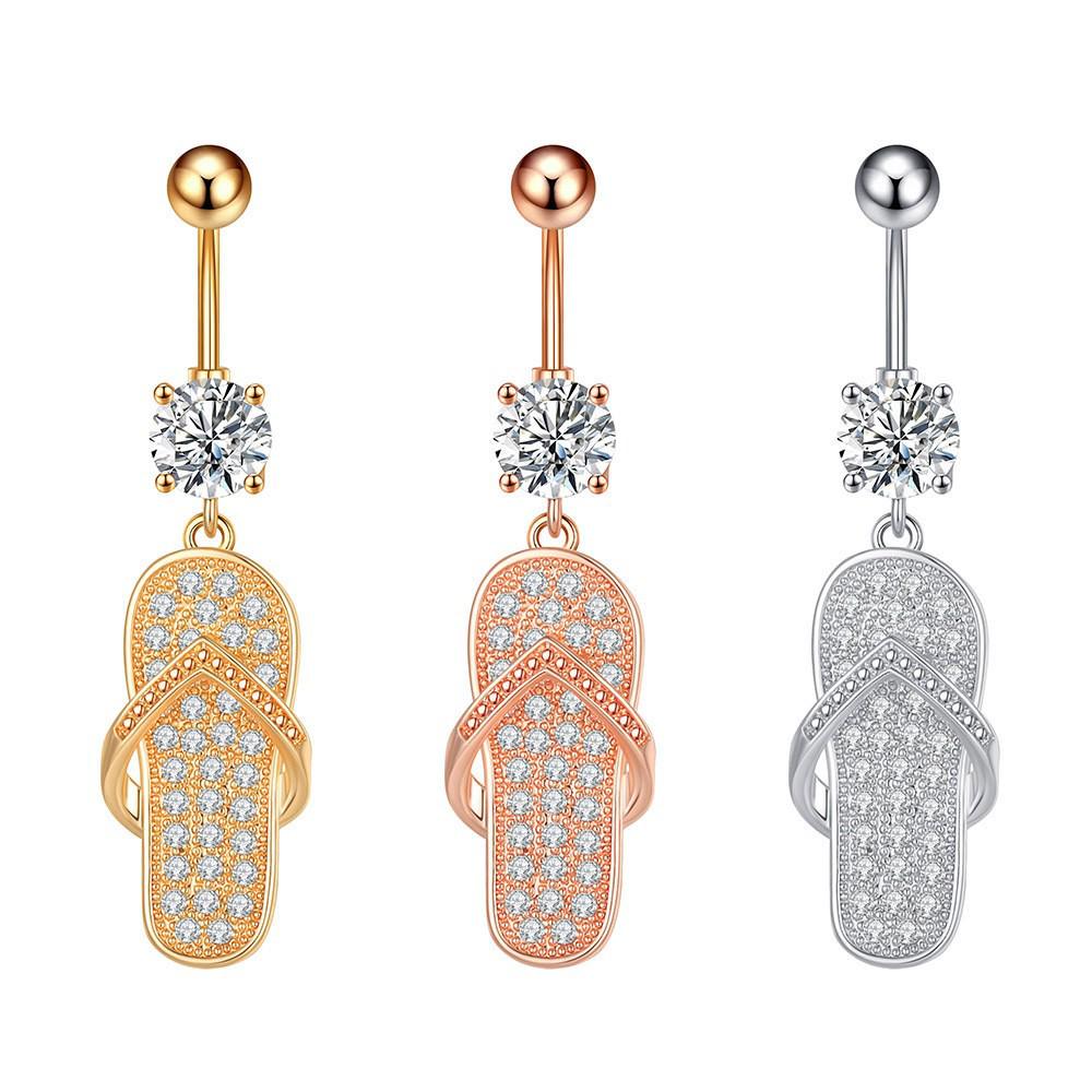 Кольцо для пупка из меди и циркона в европейском и американском стиле – сексуальное украшение для пирсинга