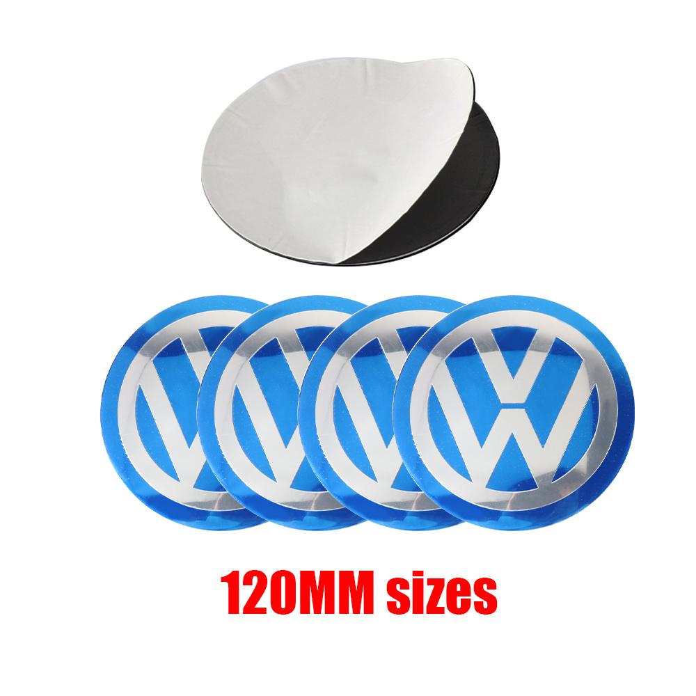 VEMZG1 70/80/90/100/120MM Car Wheel Center Caps Hubcap Sticker Decoration Accessories For VW GTI Golf8 Polo Passat Mk6 MK7 Tiguan R32 R