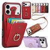 Кожаный кошелек-чехол через плечо для For Iphone Air 17 Promax 16 Plus 15 Pro Max 14 Pro 13 12 Подставка Чехол для телефона Ремешок Кольцо Пряжка