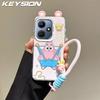 KEYSION Милый мультяшный чехол с ушками для Infinix Hot 30i со шнурком Мягкий силикон+ПК Противоударная задняя крышка для телефона для Infinix Hot 30i