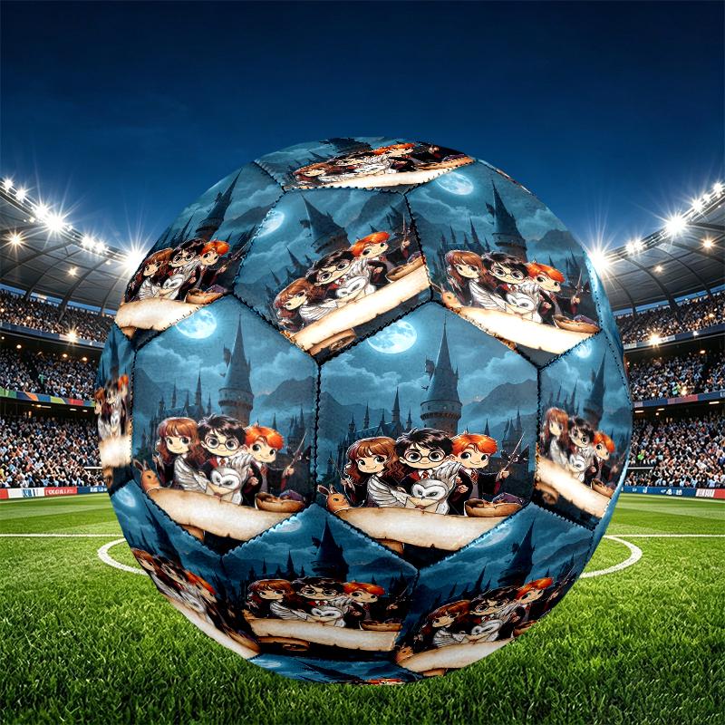 Fantasy film Print Size 5 Soccer Ball, PU Wear Resistant Football for Match Training and Daily Practice, Birthday Gift for Soccer Fans