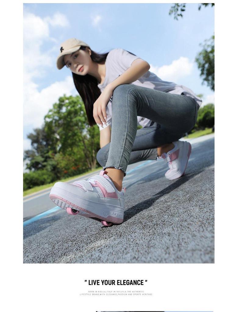 Новые модели обуви для катания на роликах: Дети и взрослые, мальчики и девочки, трансформируемые кроссовки с колесами