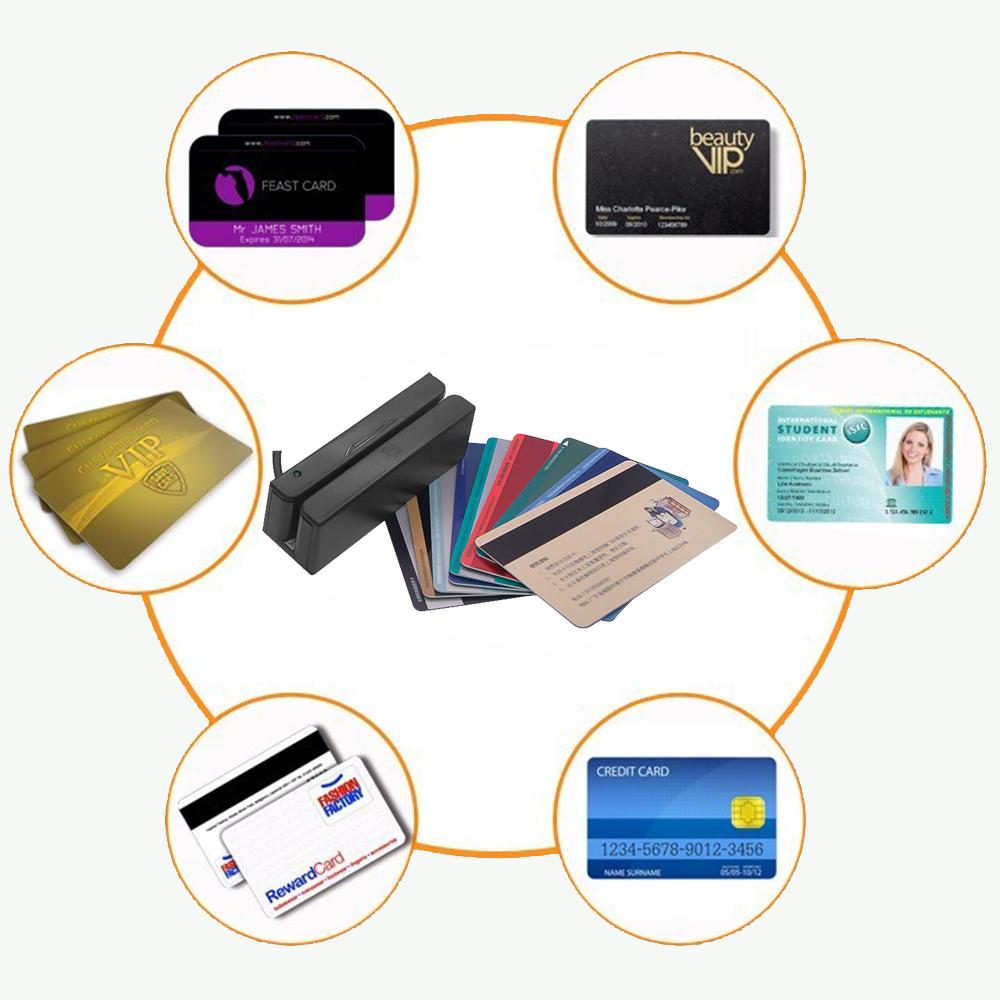 Usb Interface Msr90 All 3 Tracks Small Size Magnetic Stripe Card Reader