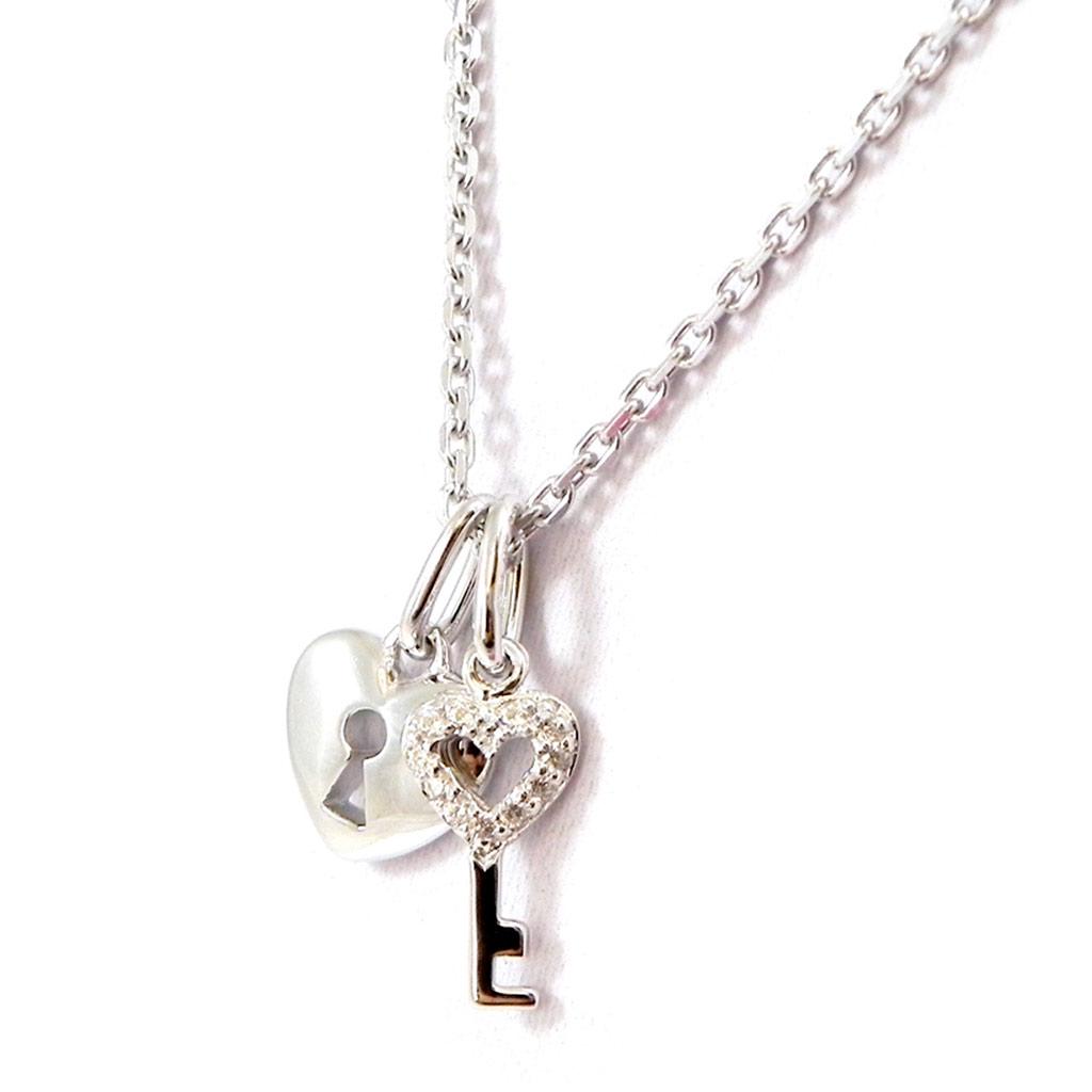 Altesse [I2970] - Белое серебряное колье «Любовь»