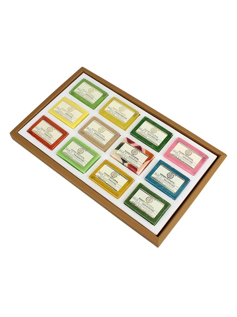 KHADI NATURAL Коллекция мыла ручной работы (В упаковке 12 шт. по 25 г.)