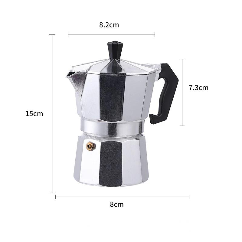 Mocha Coffee Maker Espresso Latte Filter Stove Coffee Maker Espresso Maker Italian Coffee Maker 50/300/450ml Home Coffee Pot