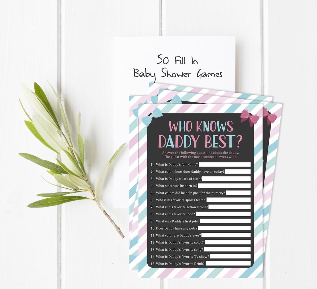 Inkdotpot 50 BabyA AlphabetA ABCA GameA Stripe Gender Reveal Baby Shower Game Ita s A Boy Ita s A Girl Party