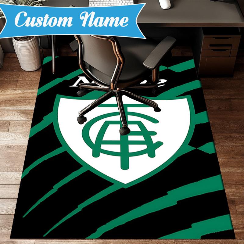 Custom Name Green Shield America Design Rug Game Carpet, Floor Mat for Bedroom Living Room Entryway Rug, Home Decor Idea Gift for Christmas birthday