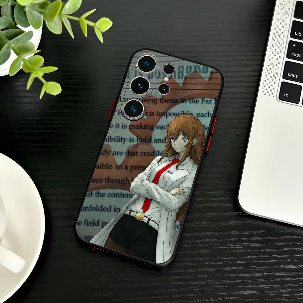 Чехол для телефона T-Rintaro Okabe STEINS DATE Для Samsung S26,S25,S24,S23,S22,S21,S20,Plus,Fe,Lite,Другие Черный Чехол
