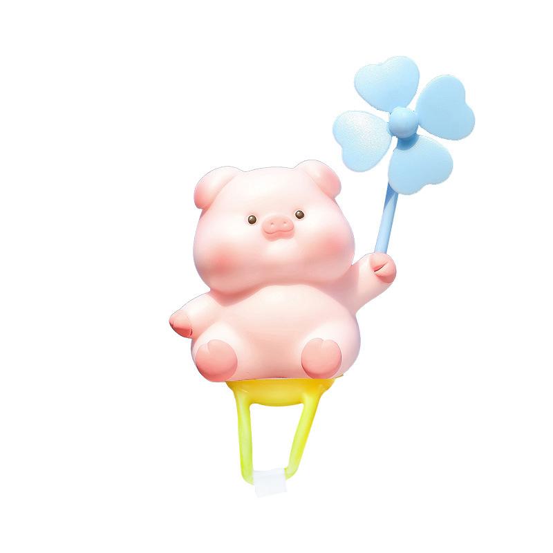 Car OrnamentsCute Cartoon Dolls, Windmills Electric Bikes Bicycles Summer Car Decorations Car Accessories