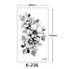English Letter & Flower Butterfly Tattoo Stickers - Waterproof & Sketch Line Design