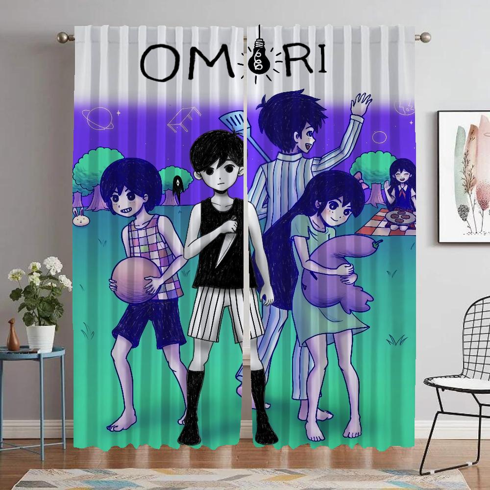 Шторы Omori для гостиной, занавески для домашнего интерьера, 2 шт., тюль для спальни, украшение на Хэллоуин, перегородка