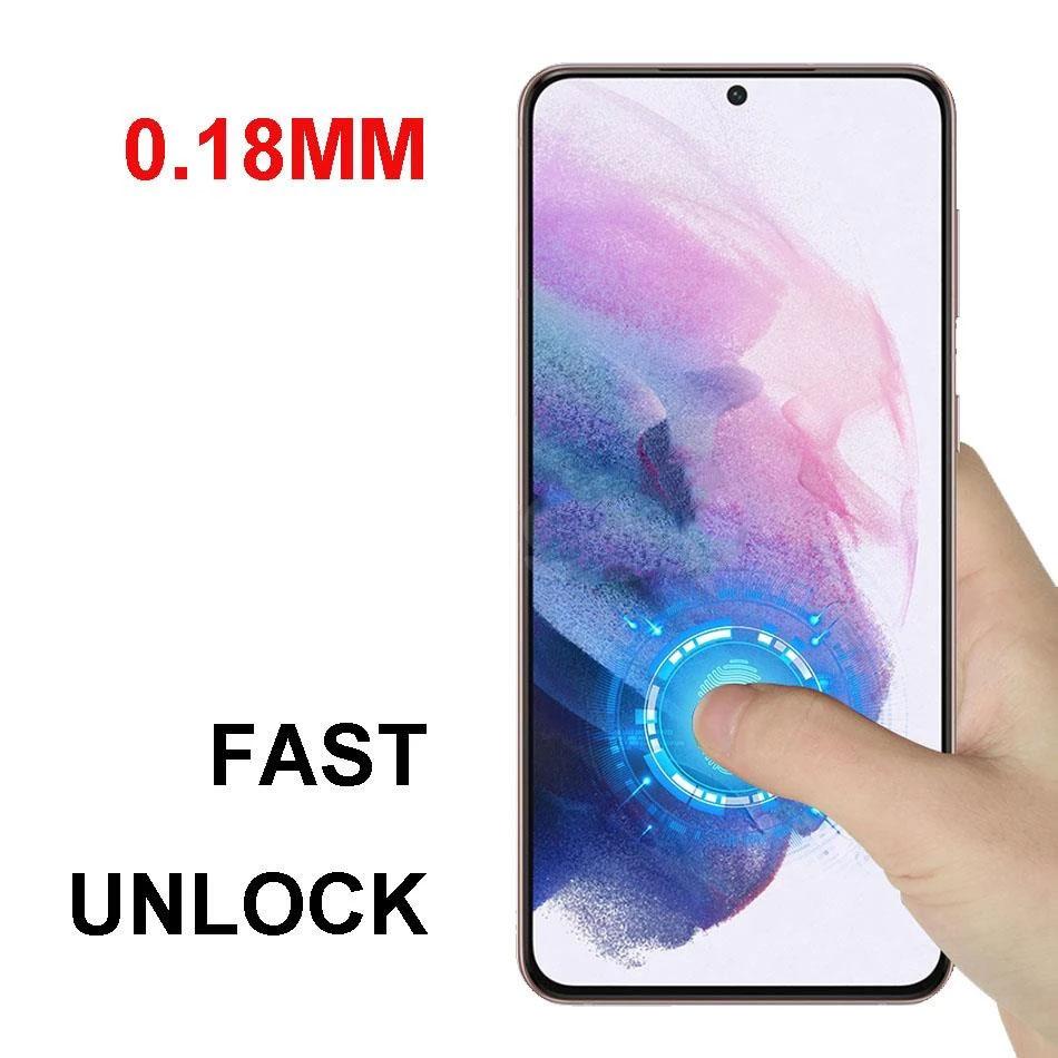 Поддержка разблокировки отпечатков пальцев, защитное закаленное стекло для Samsung Galaxy S24 Ultra S24 + / S23 + 5G/ S22 / S22 + S21 + Plus, 2 шт., защитная пленка для HD-экрана