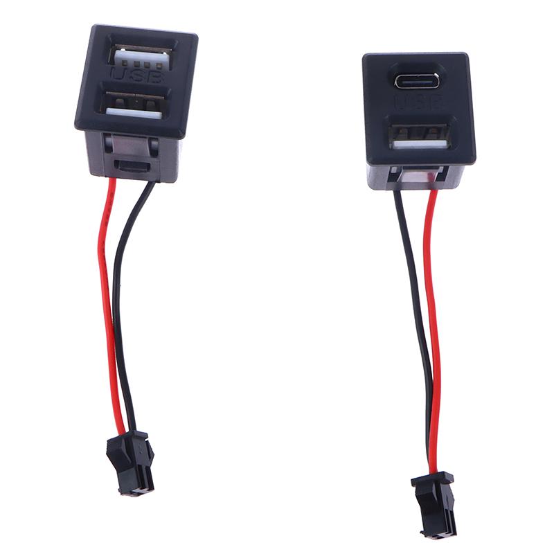 1 шт. двухслойная USB-розетка типа C, гнездо для зарядки лампы, розетка с кабельным разъемом