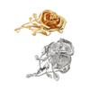 Винтажная Преувеличенная Металлическая Брошь в виде Цветка Розы Большая Для Женщин Европа и Америка Личность Вечеринка Ювелирные Аксессуары