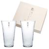 Toyo Sasaki Glass Authentic Glass Set for Enjoying Thin Highball Glass Made In Dishwasher Thin Highball Glass Wooden Tumbler, Alcohol, Set, 435ml,