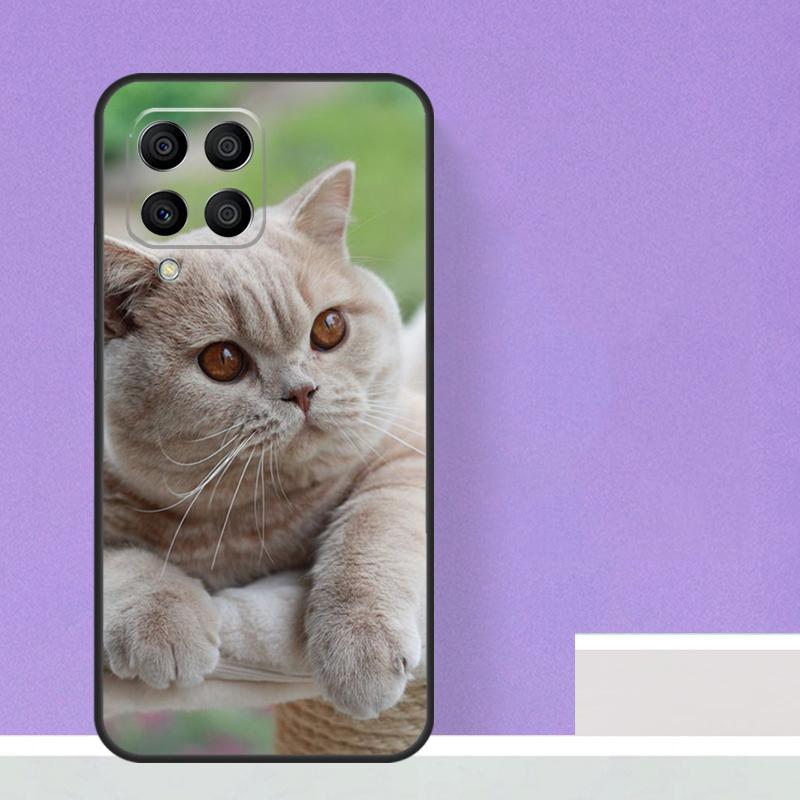 British Shorthair Cat For Samsung Galaxy M13 M33 M53 M12 M32 M52 M14 M34 M54 M20 M51 M21 M30s M31s M15 M55 Case