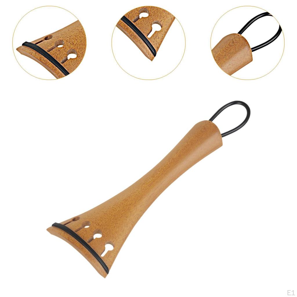 4/4-3/4 Violin Tailpiece Fiddle String Plate Sturdy Lightweight with Tail Rope Parts for