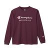 Футболка Kids Long Round Odor Quick Script Mini с длинным рукавом Maroon [Champion], рукав, шея, антибактериальная, устойчивая, высыхающая, логотип, футболка,