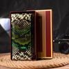 Beautiful Horizontal Women's Wallet Made of Genuine Leather with Snake Embossing CANPELLINI Wallet 21650 Multicolored