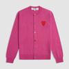 Japanese Style Kawakubo Heart Red Mood Couple Cardigan – Wool Knit Crew Neck Sweater