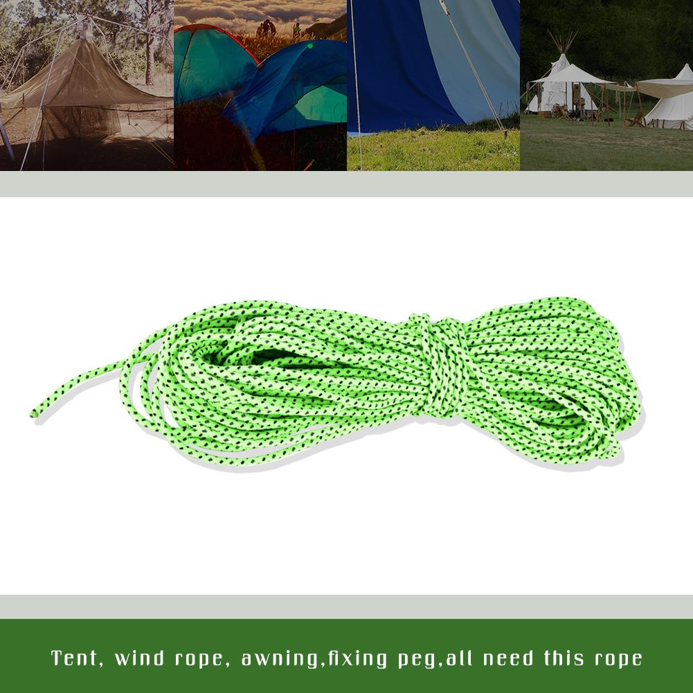 20m Outdoor Camping Tent Awning Reflective Guyline Rope Guy Line Cord Paracord