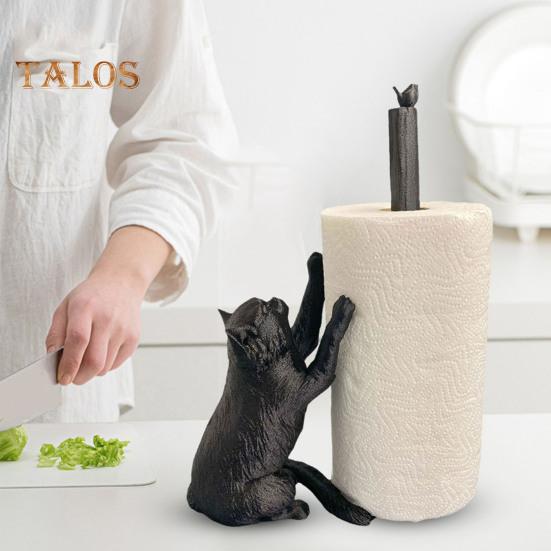 Отдельно стоящий держатель для бумажных полотенец в виде кота, прочная конструкция, держатель для бумажных полотенец на кухонной столешнице, забавный органайзер для бумаги в виде кота