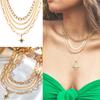 2023 Новое простое ожерелье, роскошное ожерелье, модное ожерелье с полой змеиной цепочкой, женское очаровательное сексуальное ожерелье из 4 предметов, вечерние, универсальное пляжное ожерелье от солнца