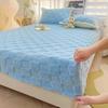 Warm Fitted Bed Sheet Taff Velvet Fleece Bed Linen Coral Fleece Bed Sheet with Elastic Band Bedsheet Mattress Protection Cover(No Pillowcase)