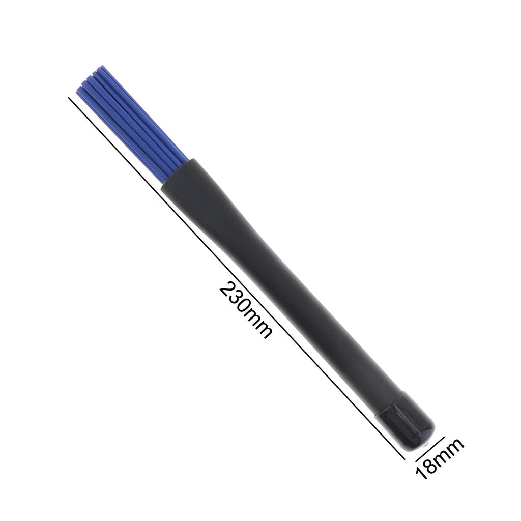 2шт выдвижные черные жесткие резиновые ручки щетки для джазовых барабанов палочки синий нейлон