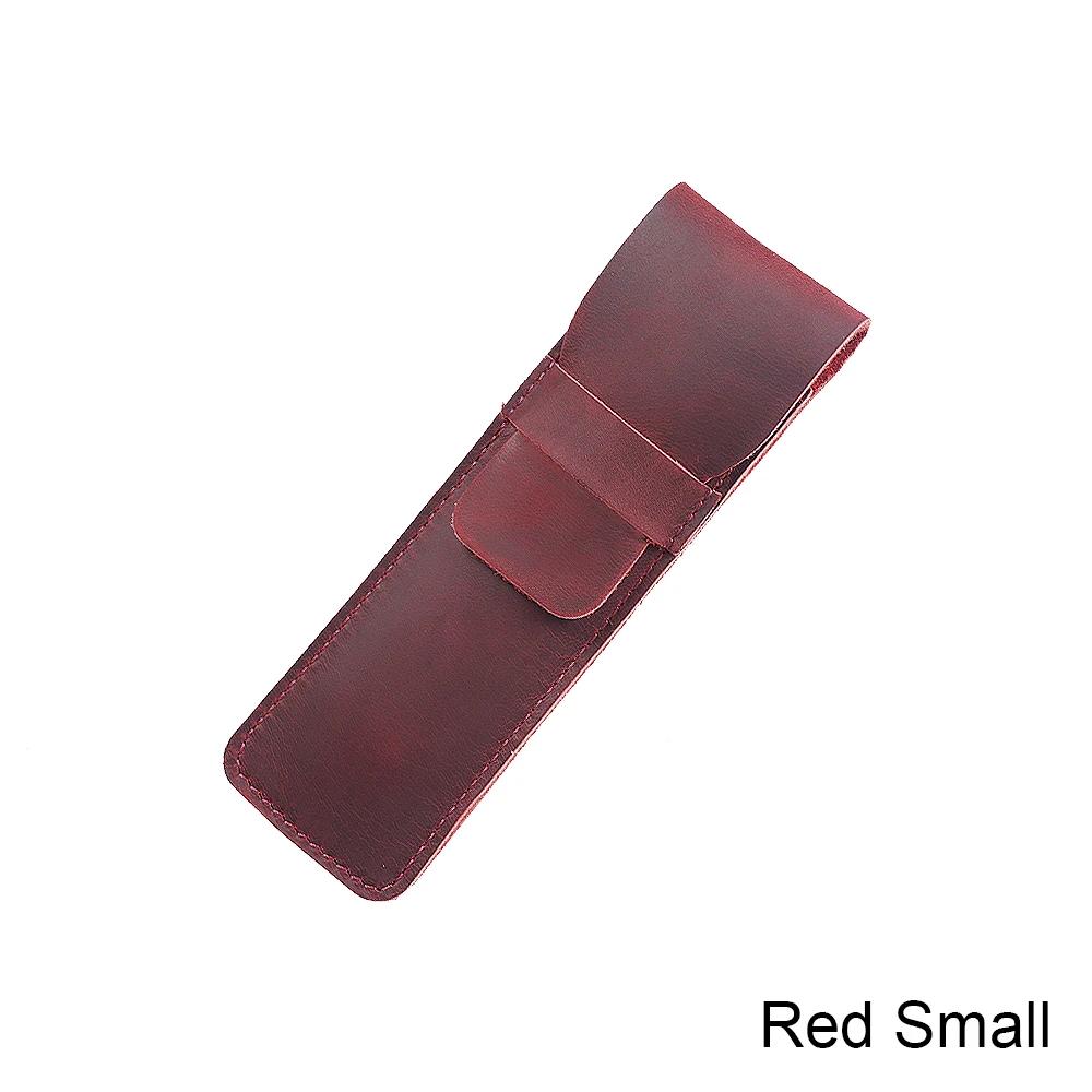 Handmade Genuine Leather Pen Bag Cowhide Pencil Bag Vintage Retro Style Accessories For Travel Journal