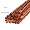 Подарочный набор из палочек для еды из красного дерева с гравировкой - 10 пар неокрашенных деревянных столовых приборов