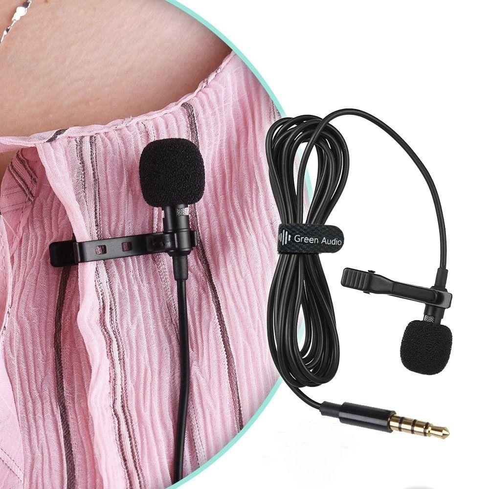 Wired Lapel Microphone Mini Speaker Mic Clip on Lapel Mic for Mobile Phone/PC Laptop For Recording