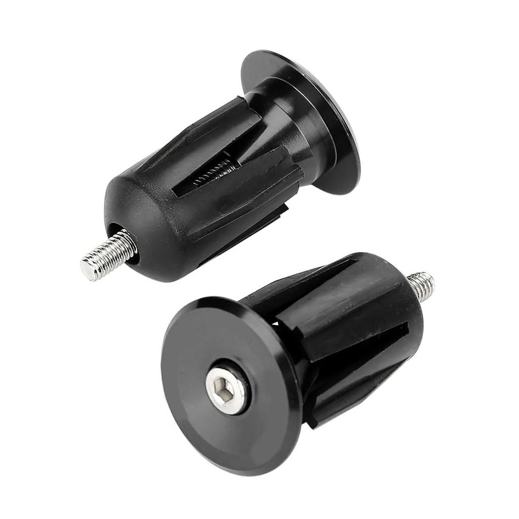 1 пара алюминиевого сплава велосипедный руль ручка ручка руля заглушка части(черный)