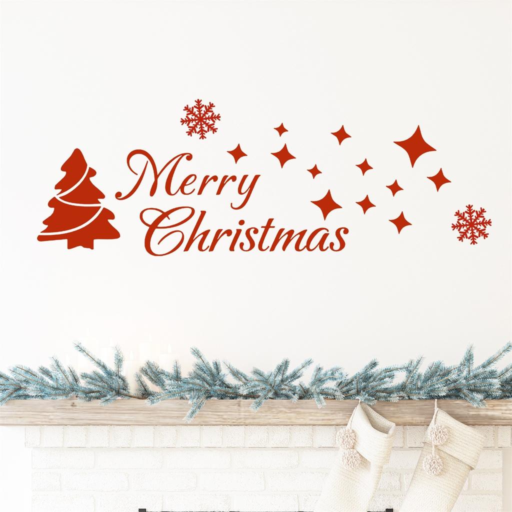 Рождественские наклейки Наклейки на окна торгового центра Наклейки для детской комнаты Наклейки на стену Набор рождественских украшений\15.7in