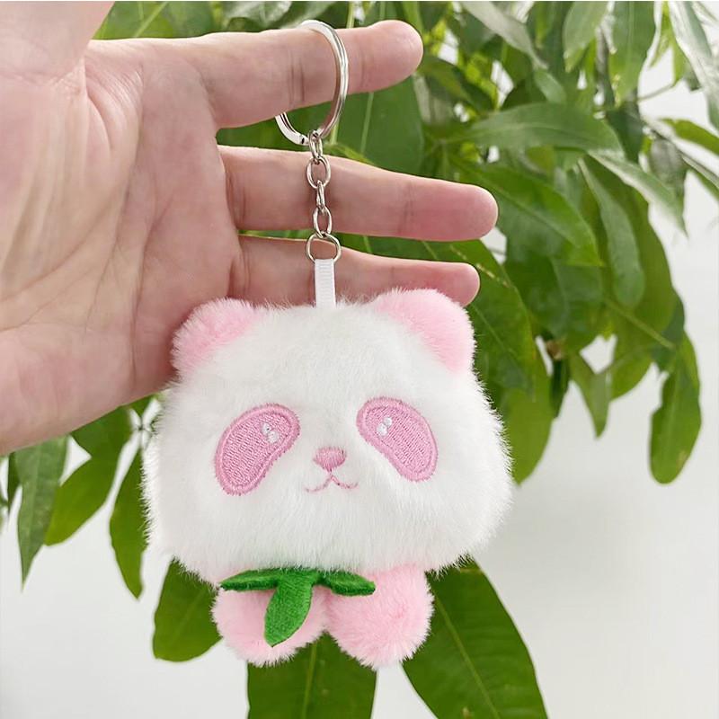 Cartoon Plush Cute Panda Doll Keychain Soft Stuffed Toy Perfect For Gift Kids