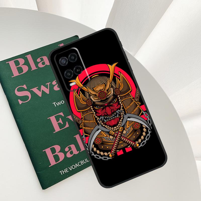 Japanese Samurai Warrior Case For Oppo A15 A16 A17 A52 A72 A76 A96 A54 A74 A94 A54S A57S A58 A78 A98 A57 A77 Cover