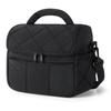 Detachable Strap Lunch Tote Quilted Puffer Lunch Storage Portable Thermal Bag  Beach