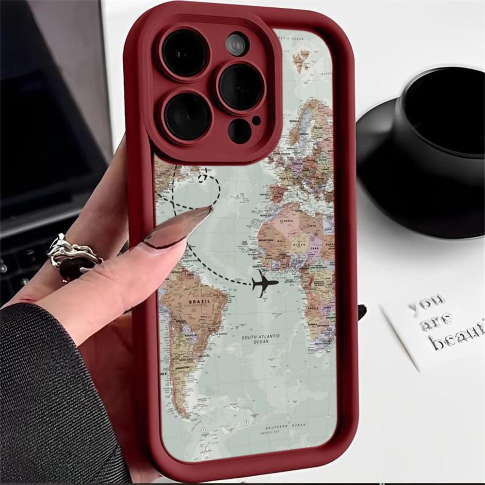 LZ24 Карта траектории самолета искусство силиконовый чехол для телефона Infinix Smart9 Hot 40i Tecno Camon20 Moto G22 G30 OnePlus Google Pixel9 противоударный задний чехол