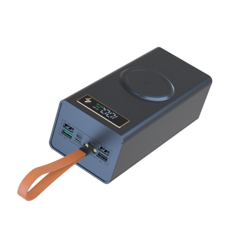 Бокс для хранения аккумуляторов 24x18650, чехол для повербанка с быстрой зарядкой PD, поддержка функций беспроводной зарядки/быстрой зарядки