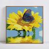 Алмазная картина Подсолнух Полная круглая дрель Алмазная мозаика Бабочка Алмазная вышивка