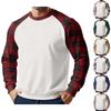 Men's Christmas Raglan Crewneck Fleece Sweatshirt
