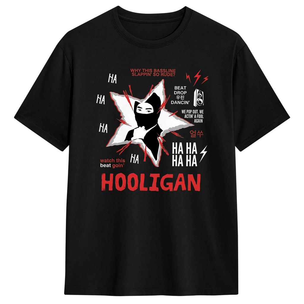 Unisex TShirt Hooligan Concert Creative 100 Cotton Tee Shirt Short Sleeve T Shirts Crewneck Clothes Gift Idea