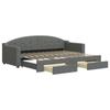 VidaXL Daybed with Trundle and Drawers Dark Grey 80x200 Cm Fabric 3197562