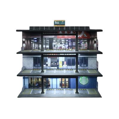 Moreart Масштаб 1/64 Японский уличный пейзаж Диорама MO922001 Парковка Кафе Пит-гараж Миниатюрный автомобиль [Параллельный импорт]