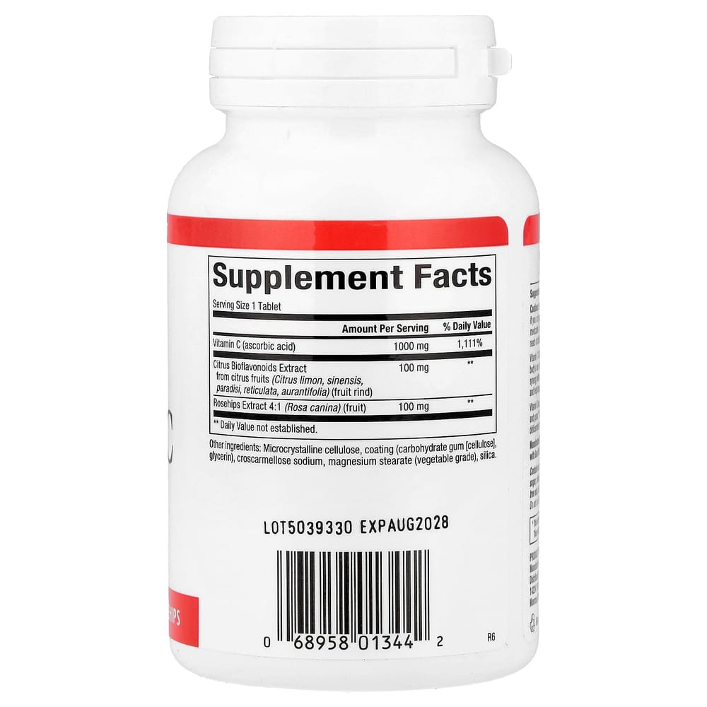 Natural Factors Vitamin C Plus Bioflavonoids & Rosehips 1000mg 90 Tablets