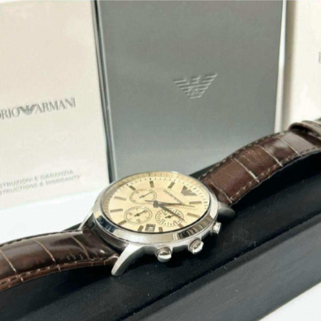 Б/у мужские часы EMPORIO ARMANI Armani AR-2433 QZ хронограф работоспособность подтверждена