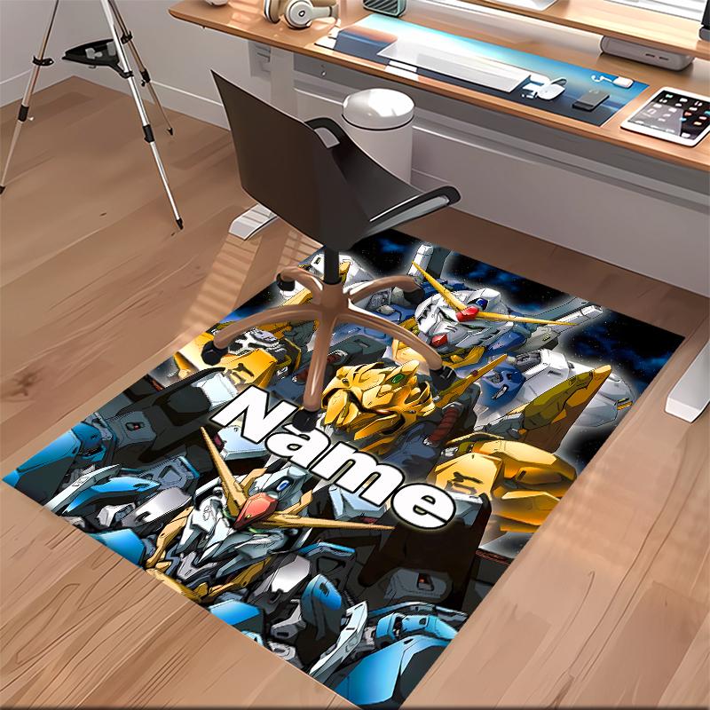 Custom personalization Mobile Suit Gundam Print Area Rug - Soft, Washable Non-Slip Indoor Mat,Living Room,Home&Office Decorative Rug