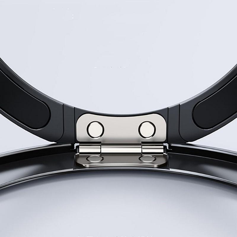 Магнитный чехол из алюминиевого сплава без оправы для Samsung S25 Ultra S24 Plus с вращающейся на 360 ° металлической подставкой для Magsafe Buffer Hard Cover